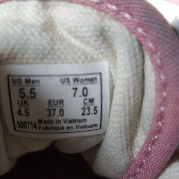 Vans Off The Wall Sneakers Womens 7 Pink Suede Canvas 500714 Lace Up Shoes - Picture 7 of 9